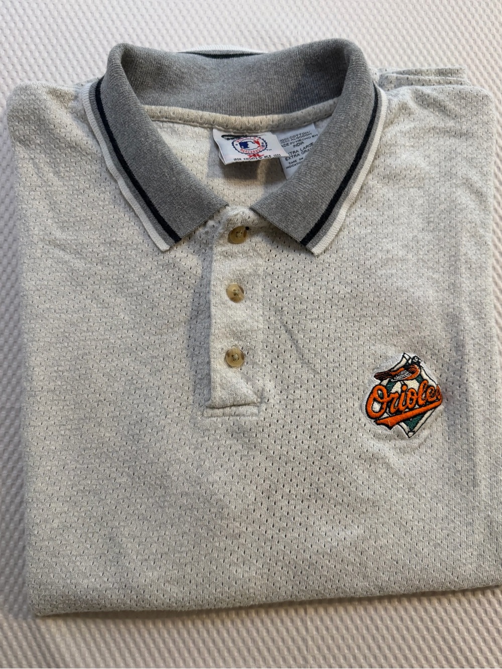 Vintage 1999 Baltimore Orioles Pro Edge Polo Shirt XL MLB Diamond Logo Y2K